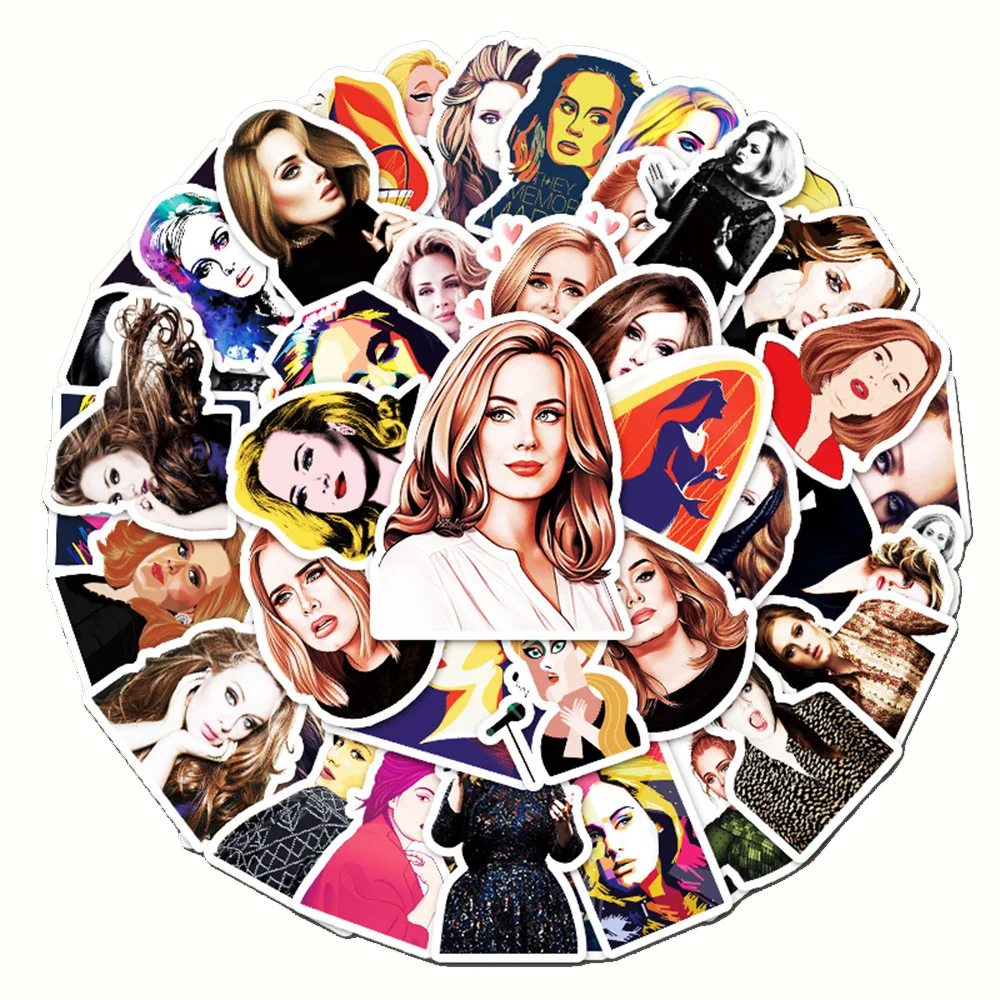 10/30/50Pcs Actrice Adele Gepersonaliseerde Graffiti Waterdichte Sticker Koffer Notebook Skateboard Briefpapier Doos Watercupwholesale