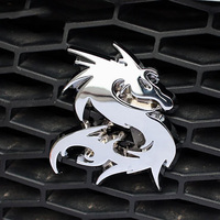 Dragon Loong 100% 3D Metal Car Auto Grille Badge Logo Totem Grill Emblem Sticker Silver Gold Black DIY NEW 3 Color Accessories