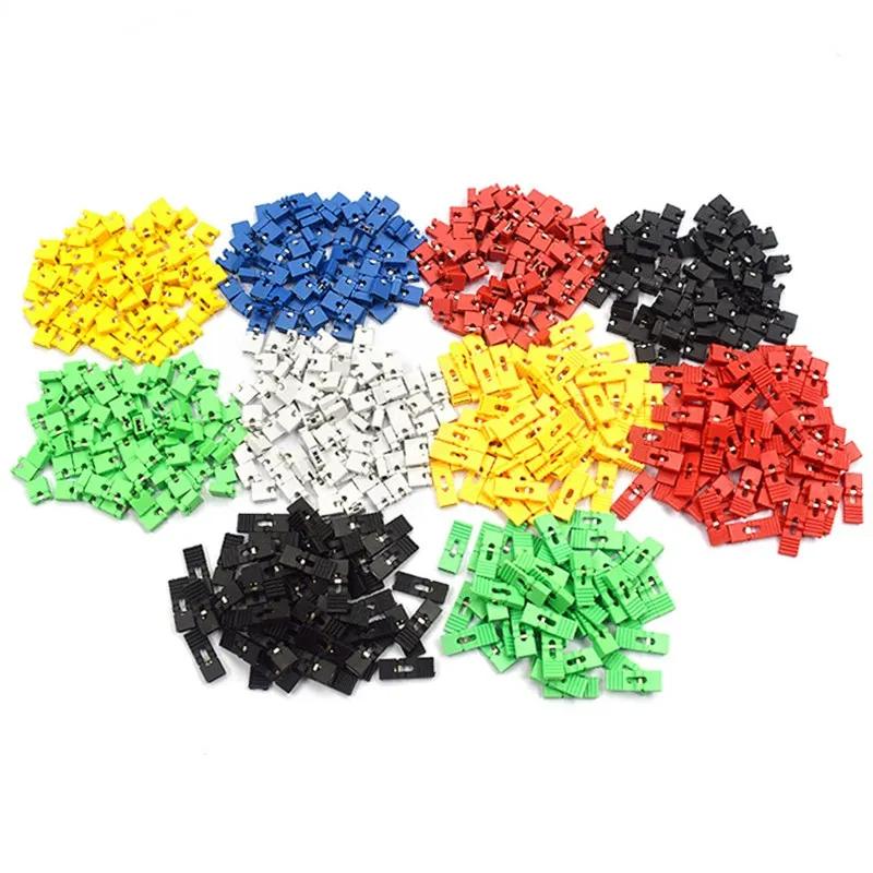 50pcs Jumper Cap 2.54mm Pitch Pin Header Connector Short / Long Type Jumper Plug Cover DIY Repair Parts