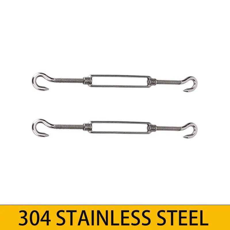 10/5 pieces of 304 stainless steel hook eye hook M4M5M6M8 turnbuckle adjustable wire rope tensioner