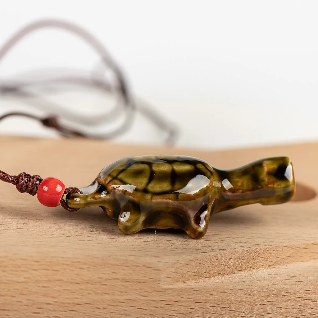 Ceramic Tortoise Whistle Pendant Gifts For Children #KY330