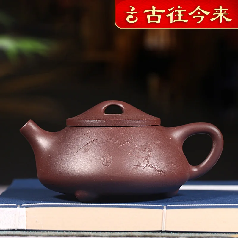 

|Through the ages yixing are recommended by pure manual teapot kung fu tea set bird boring stone gourd ladle