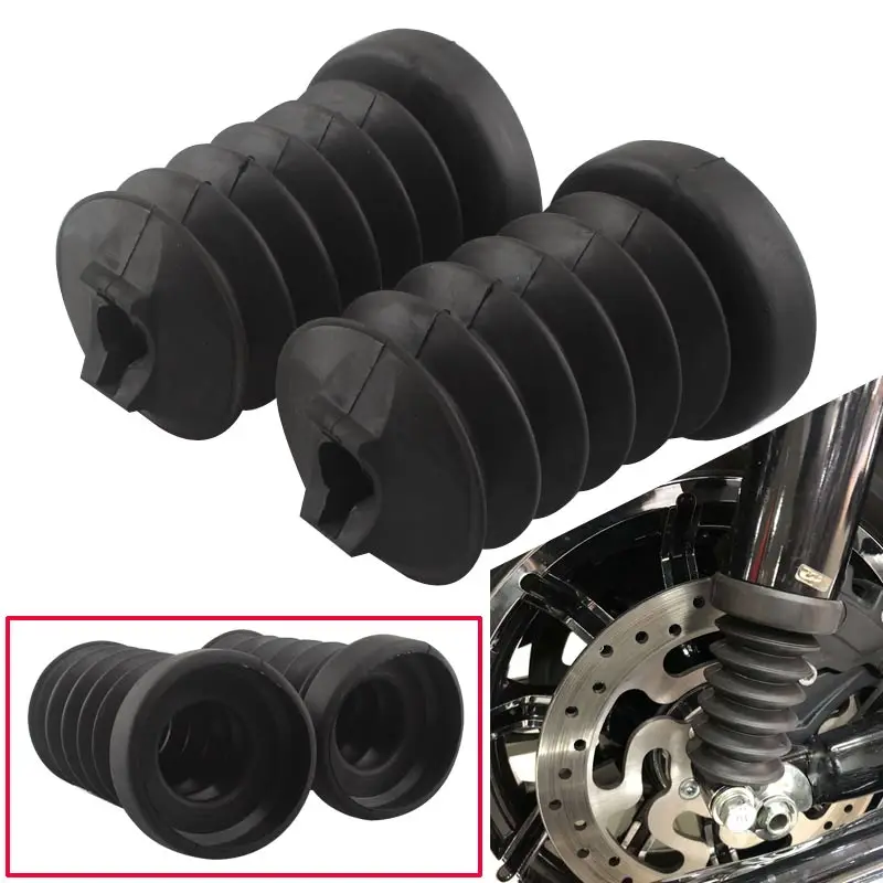 

Black Rubber Rear Fork Cover Shock Absorber Cover For 97-13 Harley Touring Street Electra Glide Road King Motorcycle Parts