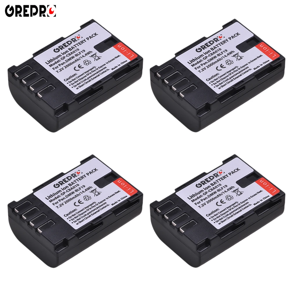 2000mAh DMW-BLF19E DMW-BLF19 Battery DMW BLF19 BLF19 BLF19E + LCD Dual USB Charger for Panasonic Lumix GH3 GH4 GH5 Cameras
