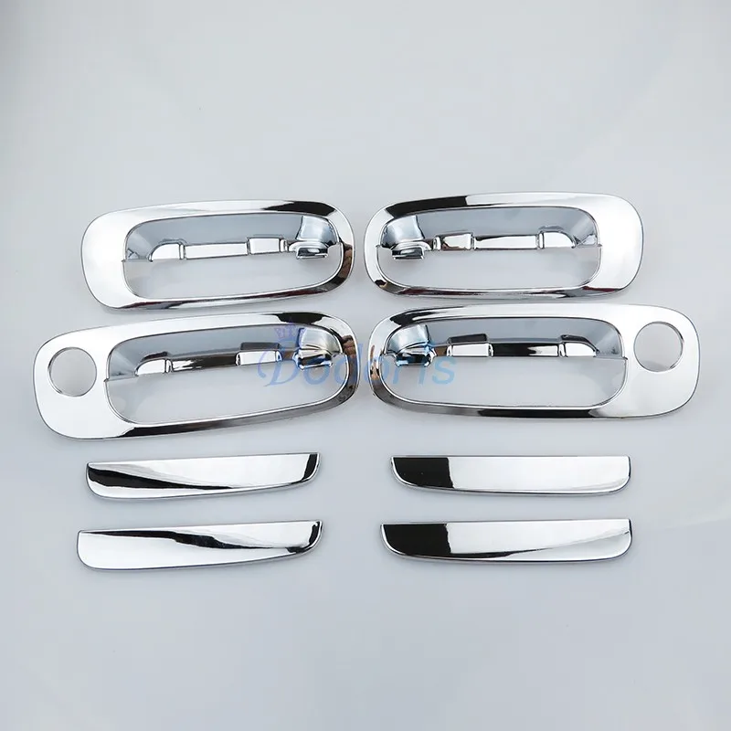 Car ABS Chrome handle Protective Cover Door Handle Outer Bowls Trim Chorme For Toyota Picnic Ipsum 1995-2001 Auto Accessories