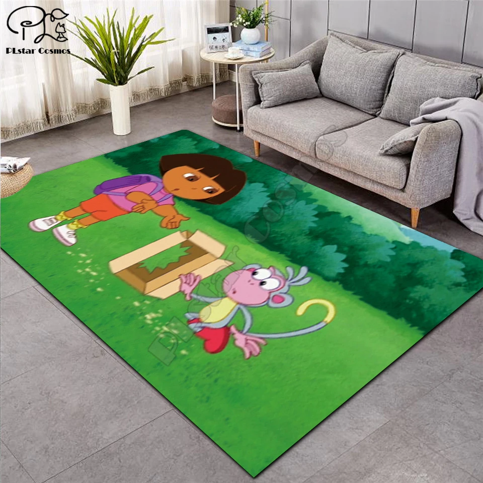 Dora Cartoon funny carpet Anti-Skid Area Floor Mat 3D Rug Non-slip Mat Dining Room Living Room Soft Bedroom Carpet style-02