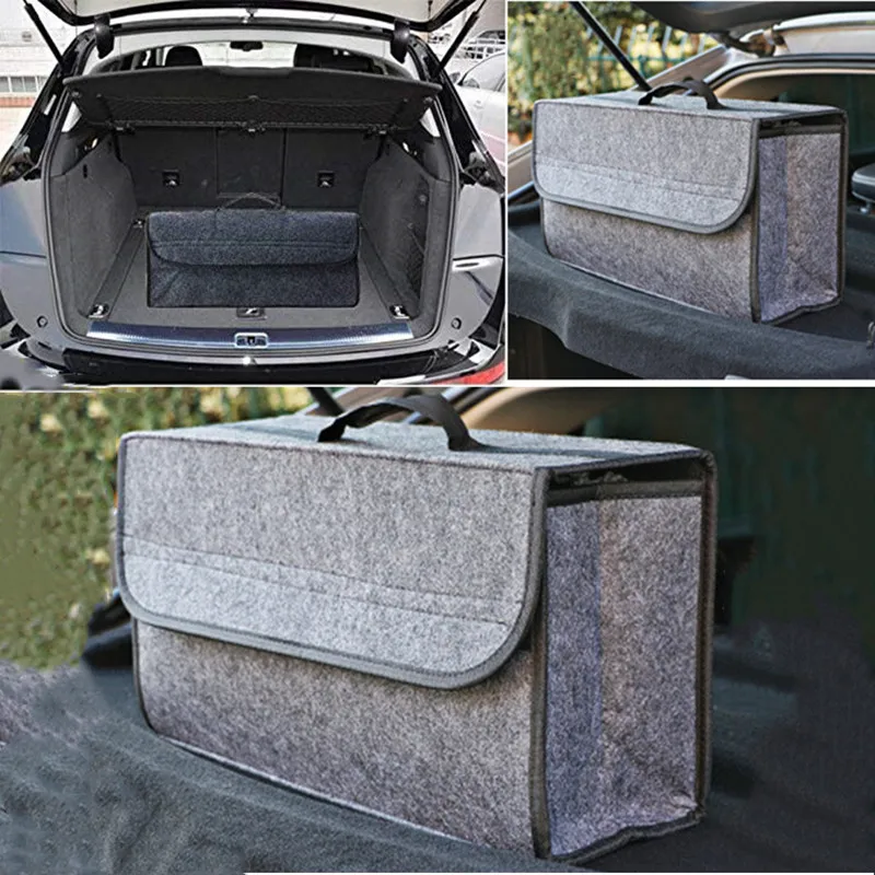 Fireproof Car Woolen Soft Felt Storage Box Trunk Bag Vehicle Tool Box Multi-Use Tools Organizer Bag Carpet Folding