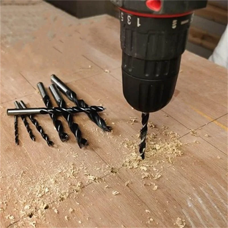 Taladro de carpintería de 8 piezas, taladro eléctrico de mano, juego de abridor de agujeros, posicionamiento de madera multiespecificación, vástago recto de tres puntos