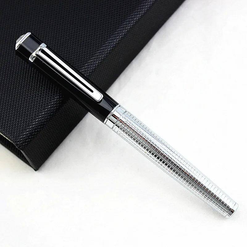 High Quality luxury Metal and diamond office school Stationery material supplies Rollerball Pen Full metal Golden Clip