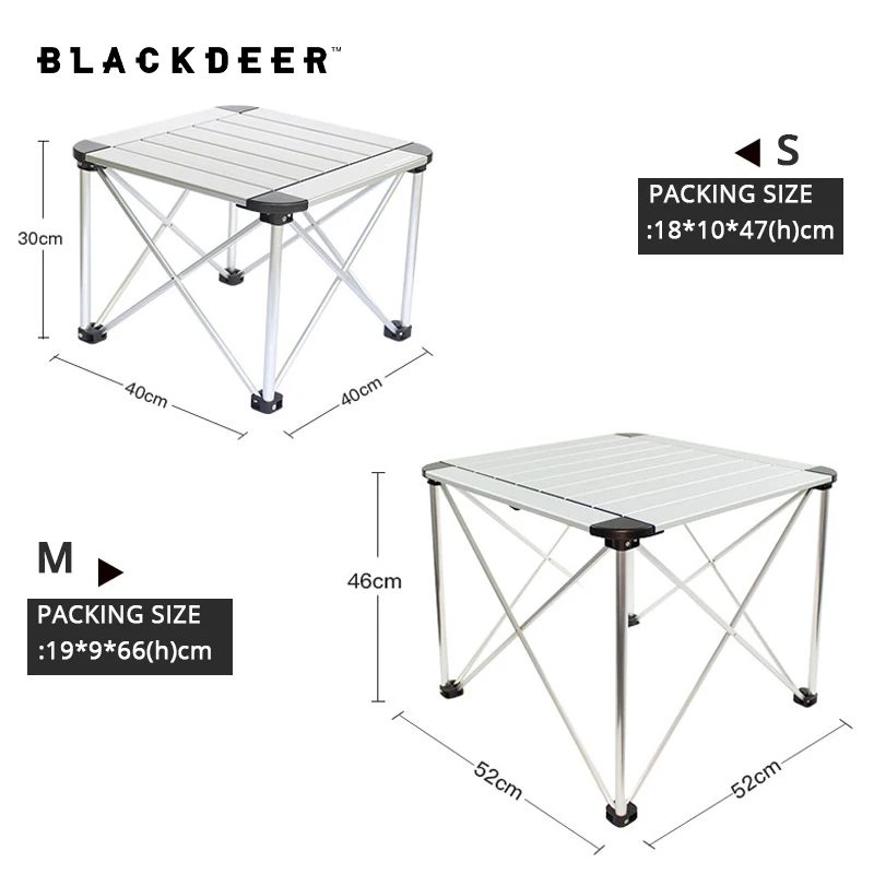 Blackdeer Outdoor Folding Table Portable Camping Tables Picnic Aluminum alloy Lightweight stable Two Size