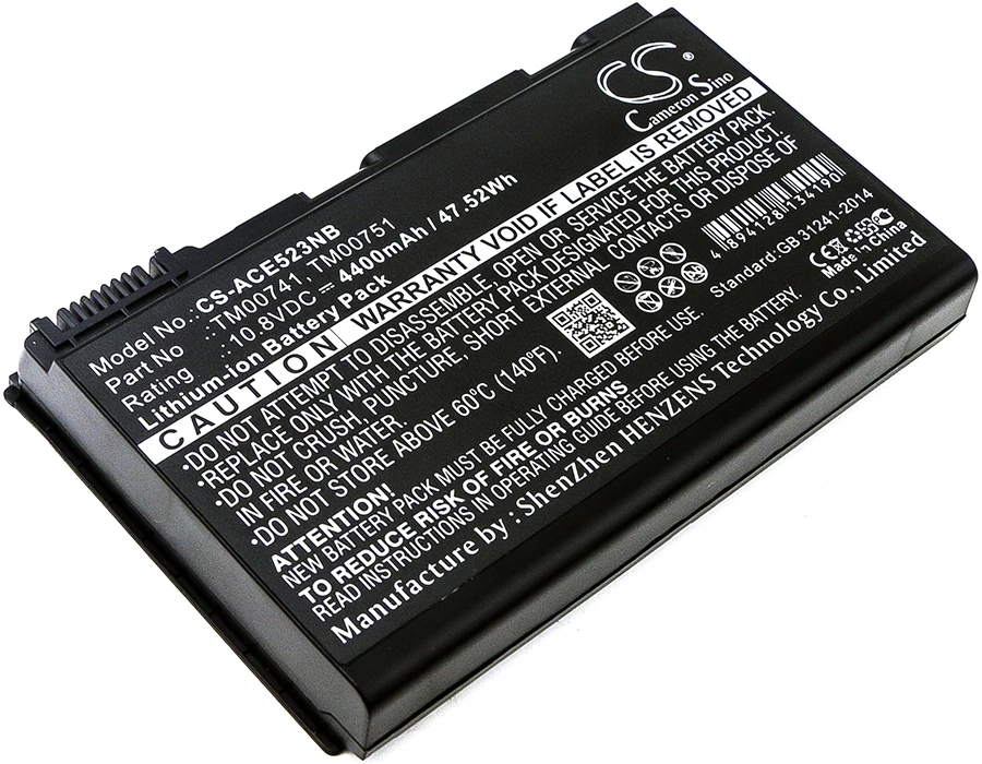 cameron sino battery for Acer Extensa 5120, Extensa 5210, Extensa 5210-300508, Extensa 5220, Extensa 5220-051G08Mi,