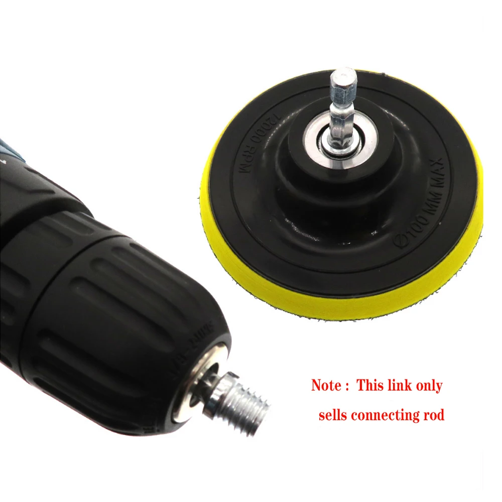 2 pz 1/4 "M10/M14 esagono adattatore biella trapano mandrino lucidatura disco esagonale biella accessorio di perforazione del metallo