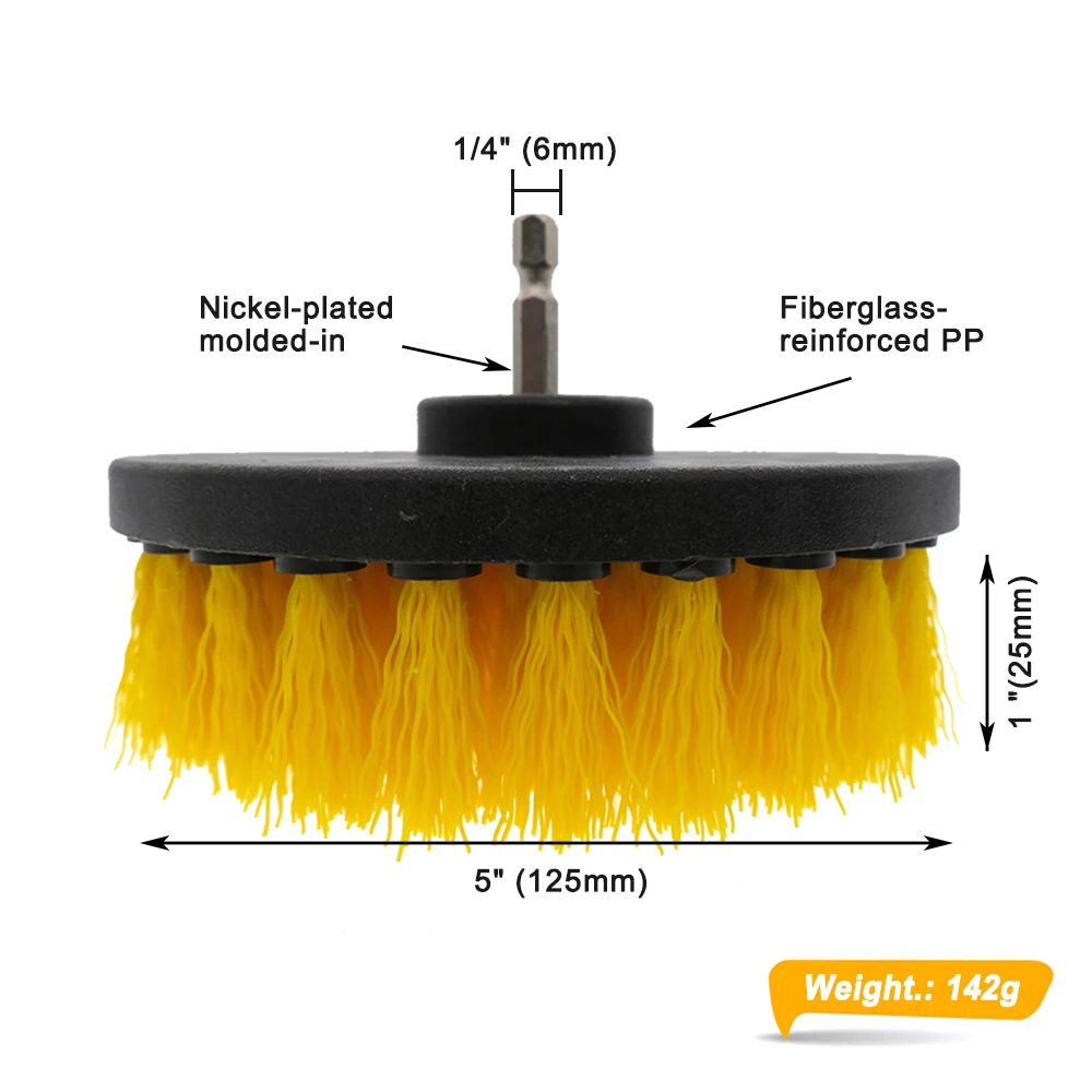 5 Cal mocy elektryczna szczotka do czyszczenia miękkie tworzywo sztuczne szczotka do czyszczenia wierteł do mycia kuchennej polerki do kąpieli koło