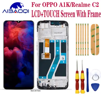 Originální LCD displej pro OPPO A1K CPH1923, dotyková obrazovka, digitalizátor, sestava pro 6,1 palce, OPPO Realme C2 RMX1941 s rámečkem 10 nejlepší prodej Panel OPPO A1K - №1