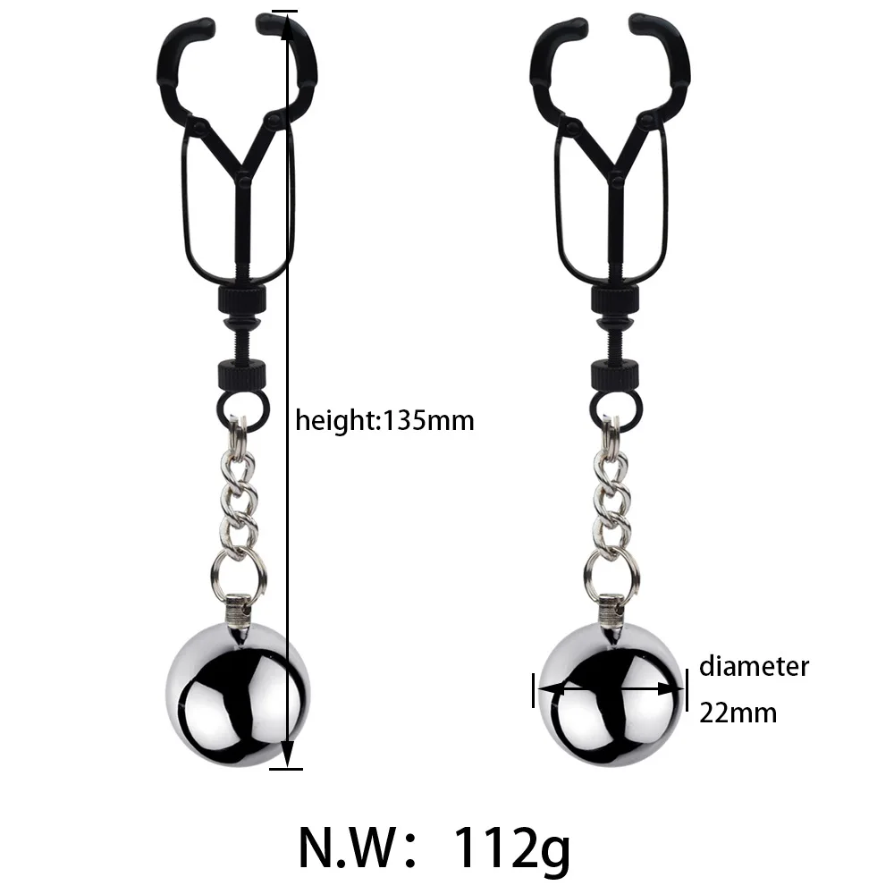 Bdsm Bondage Adults Games Sex Toys of Clamp Nipple Sexy Accessories with Metal Ball for Men Women Gay Fetish Breast Stimulation