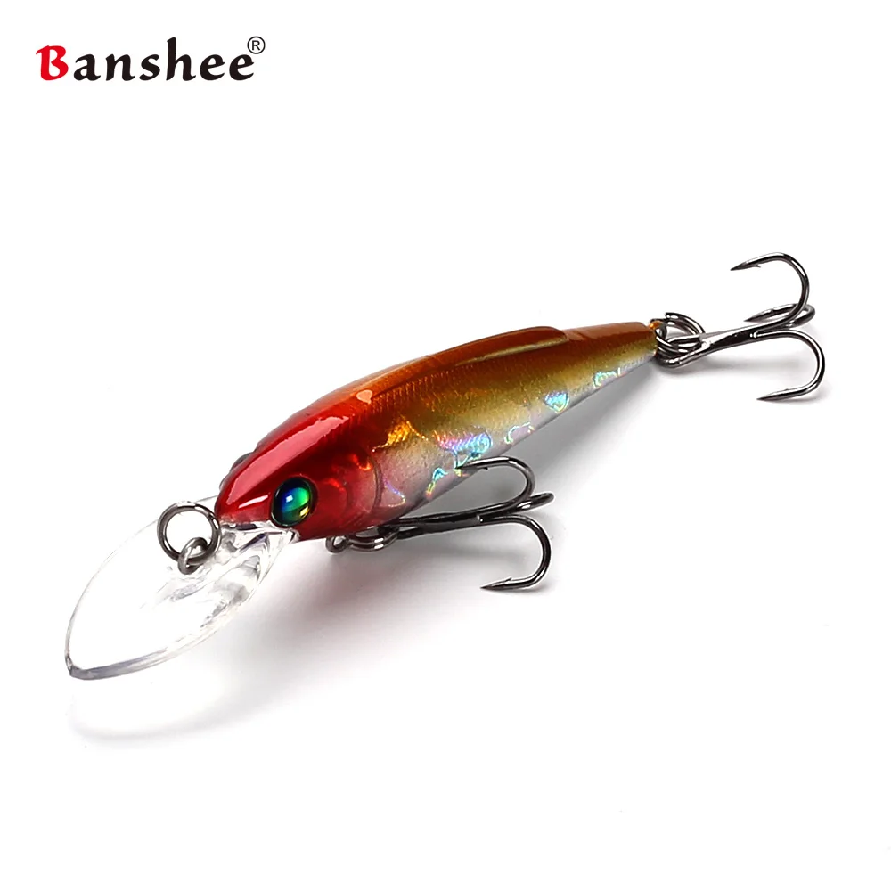 

Banshee 55mm 3.7g Freshwater Fishing Lure K223 Small Mouth Bass Perch Bluegill Tourt Shallow diving Jerkbait Minnow Crankbait