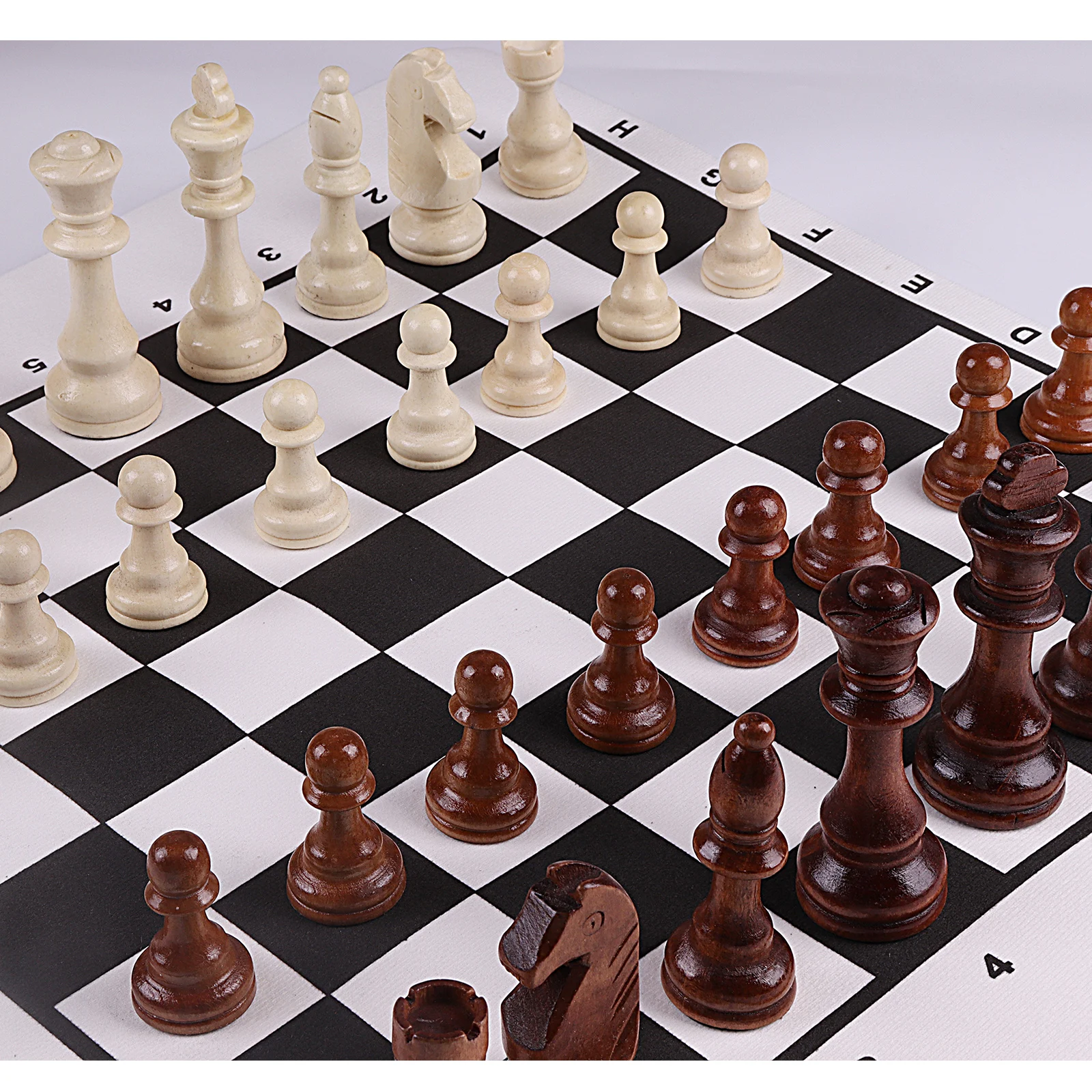 Weighted Wood Chess Pieces, 10CM  King, Pieces Only, No Board