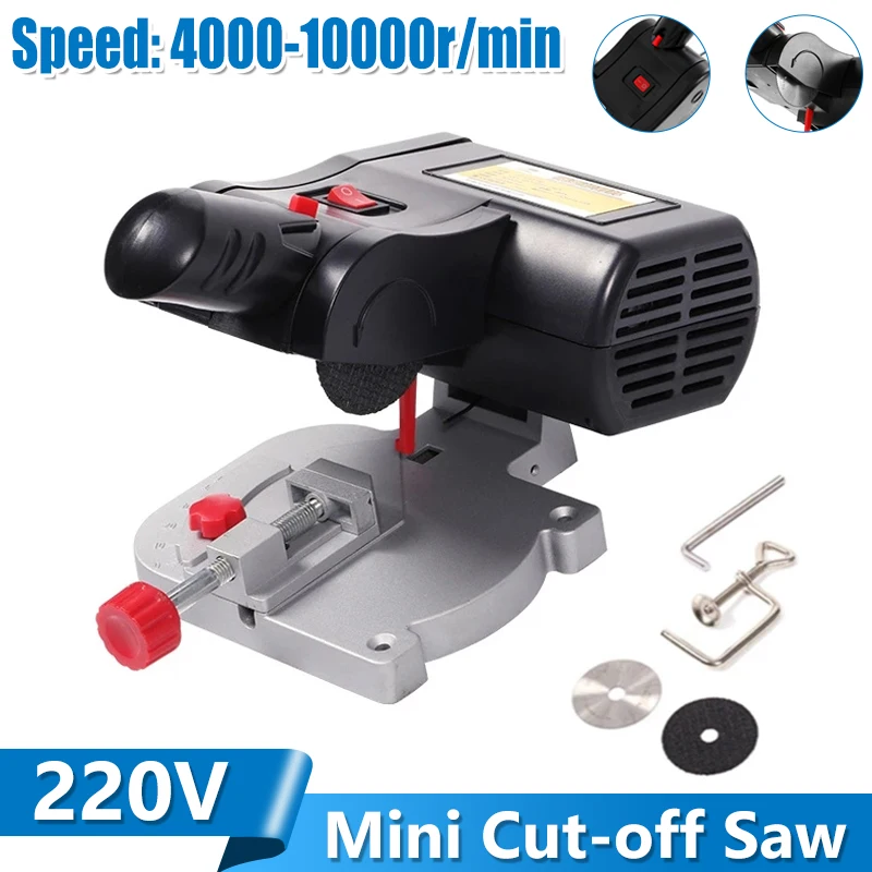 

0-45 Miter Degree Mini Cut-off Miter Saw for Cutting Metal Wood Plastic Arts & Crafts 110V Power Benchtop Cut Off Miter Saw