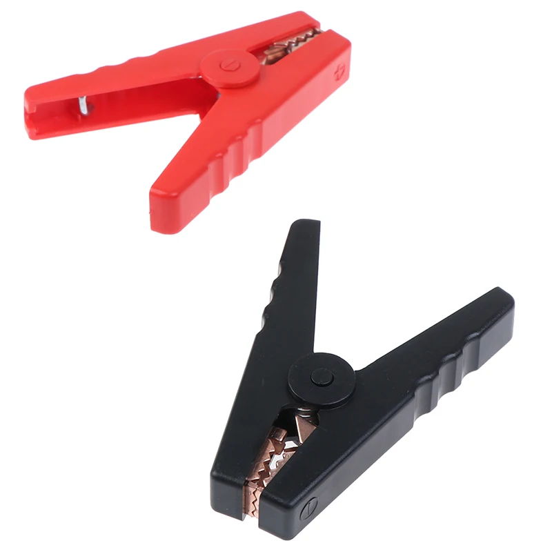 2Pc 100A Electrical Crocodile Alligator Battery Insulated Clip Connector Plastic Handle Test Alligator Clip For Electric Project