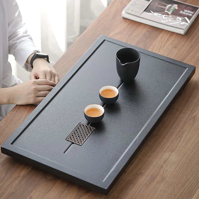 Dry Bubble Tea Tray Drainage High Quality Food Chinese Wooden Tea Tray Ceremony Table Bandeja Madera Household Products