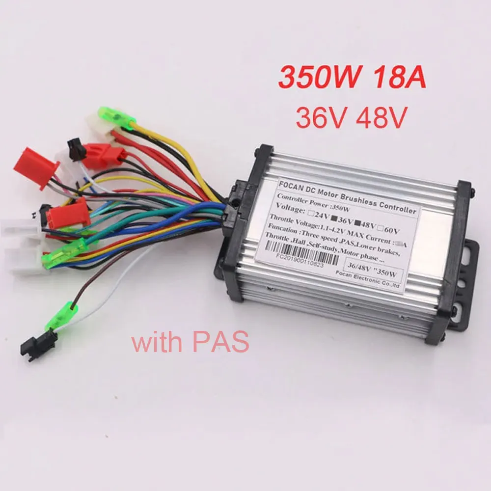 36V 48V 350W 17A Bldcm Brushless Motor Speed E-bike BLDC Motor Controller with PAS Electric Bike Tricycle Controller Driver