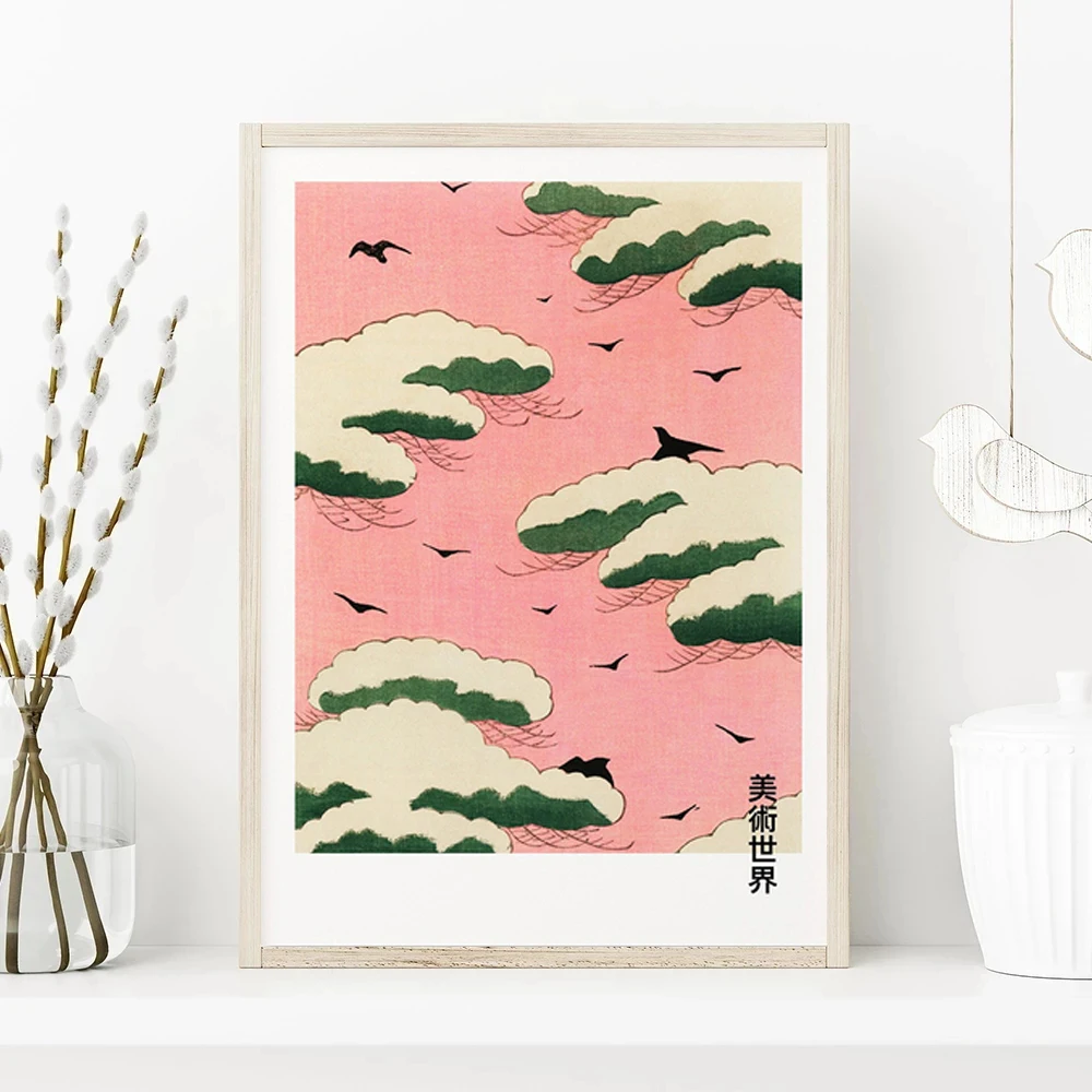 Vintage Japanese Art Waves Hokusai Poster Aesthetic Wall Art Minimalist Pictures for Living Room Modular Home Decor Cuadros