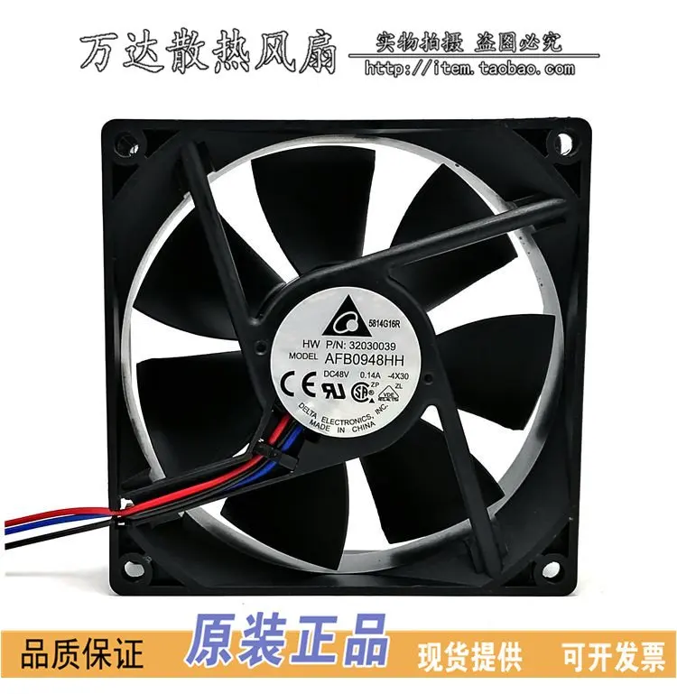 

Delta Electronics AFB0948HH 4X30 DC 48V 0.14A 90x90x25mm 3-Wire Server Cooling Fan