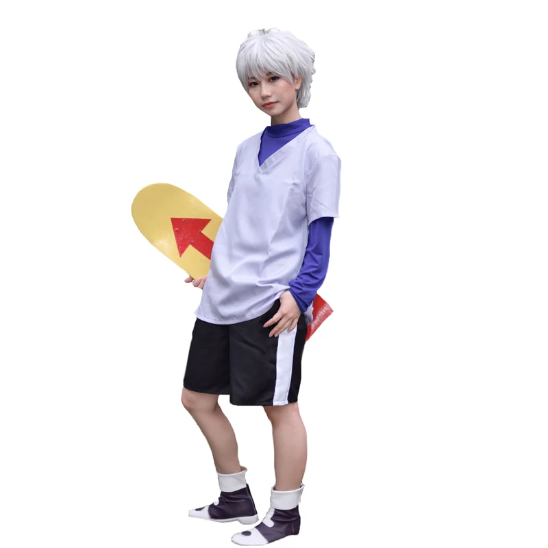 Killua Zoldyck Costume Cosplay per adulti uomo donna bambini abiti di Halloween su misura 11