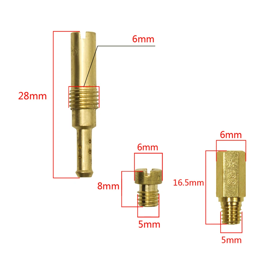 kit de carburador de motocicleta, 10 peças, conjunto de carburador de motocicleta, jato principal, bico principal para pwk pe mi
