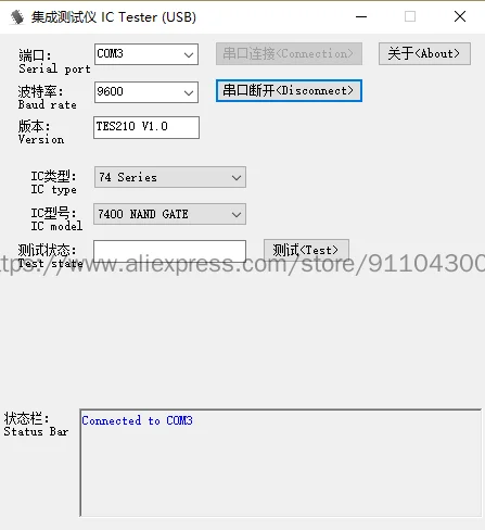 Probador IC USB de circuito integrado, nuevo Chip analógico IC de la serie 74 40, puede medir la puerta lógica