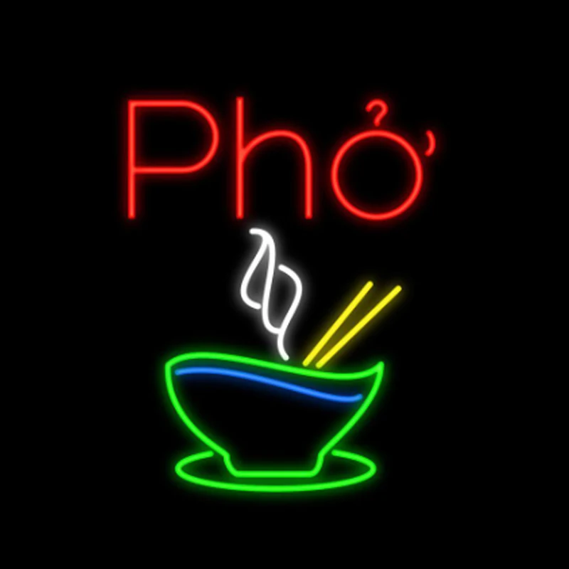 Pho Cheese Store Restaurant Rice Noodles Vietnam Food Neon Sign Handmade Real Glass Tube Decoration Display Neon Signs 14