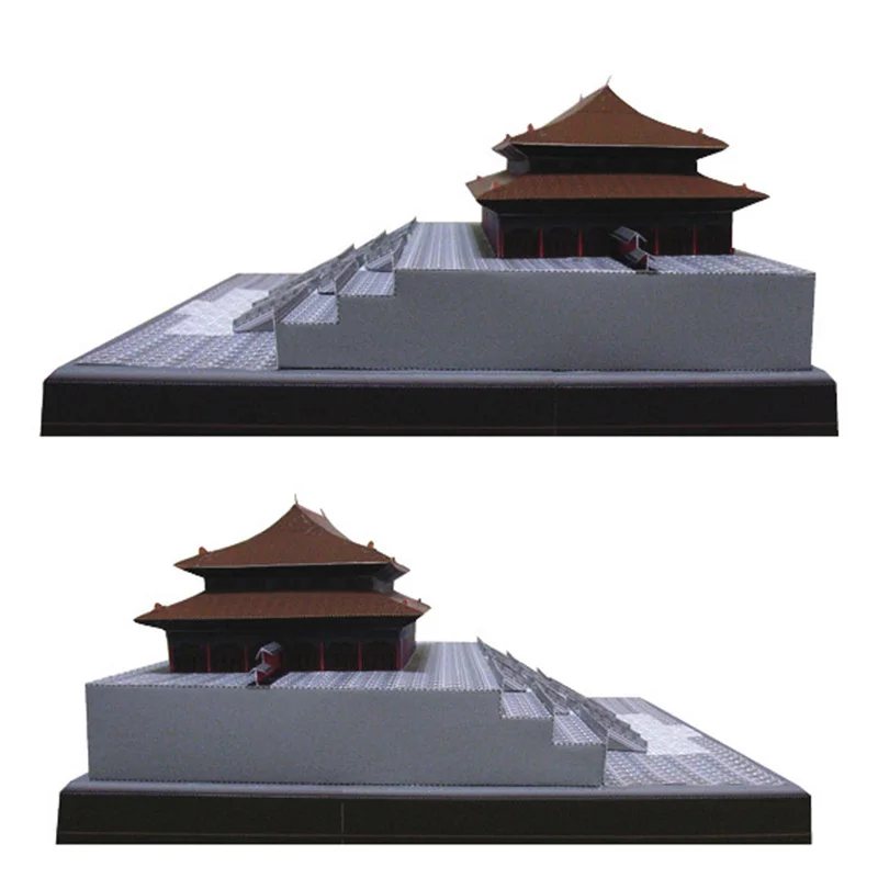 China cidade proibida mini modelo de papel 3d casa papercraft diy arte origami construção adolescentes adulto artesanal artesanato brinquedos QD-196