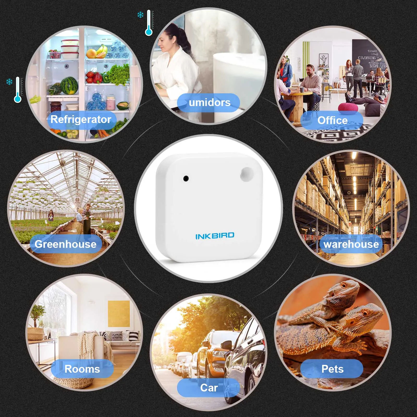 Умный Bluetooth-термометр и гигрометр INKBIRD, 3 типа