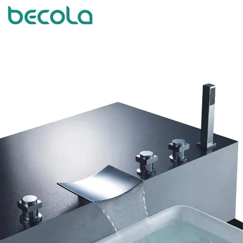 Becola Free Shipping Bathroom Faucets Five Sets Mixer Tap With Hand Shower Spray Waterfall Faucets -202