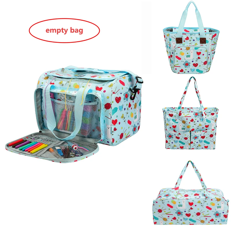 New Arrival Print Bag Knitting Storage Bag Knitting Needle Bag Storage Bag Knitting Bags For Yarn Set DIY Household Organizer