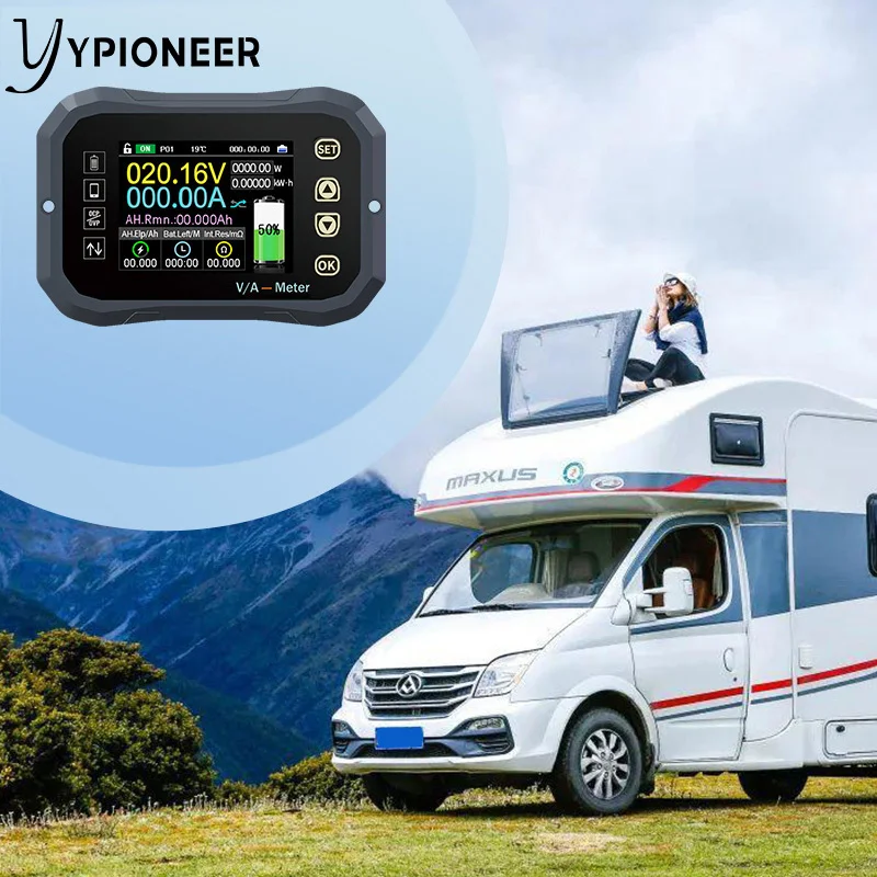 جهاز اختبار بطارية YPioneer KG140F 100 فولت 400A coulmeter مؤشر قدرة البطارية LCD عرض الطاقة الهواتف التحكم Coulomb متر