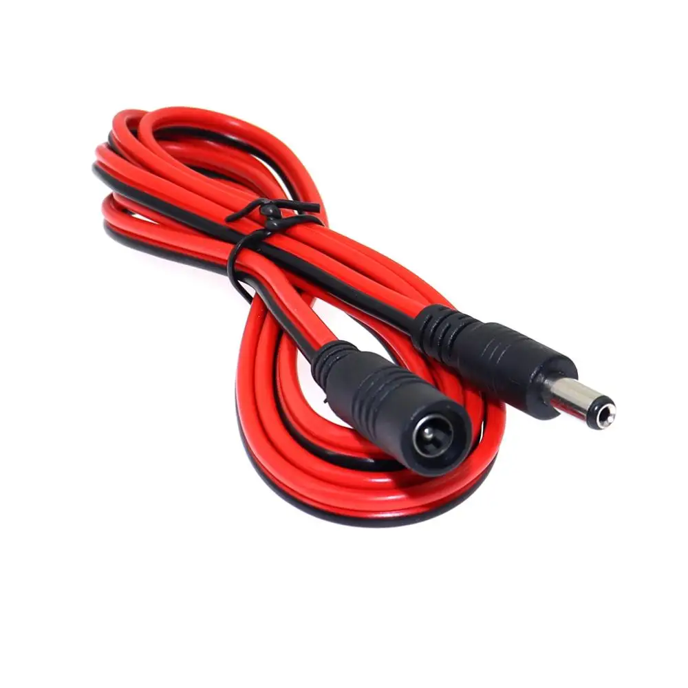 16AWG Wtyczka zasilania DC 5,5 x 2,1 mm żeńsko-męska Adapter CCTV Kabel łączący 12 V 10 A 120 W Max. Przedłużacz zasilający 1,5 m