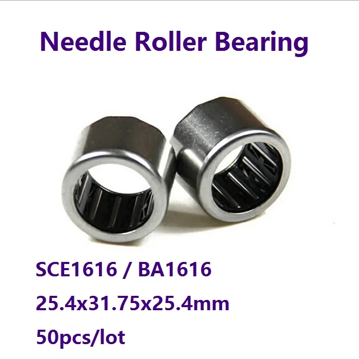 

50pcs/lot SCE1616 BA1616 Inch size 25.4x31.75x25.4 mm Drawn Cup Needle Roller Bearing