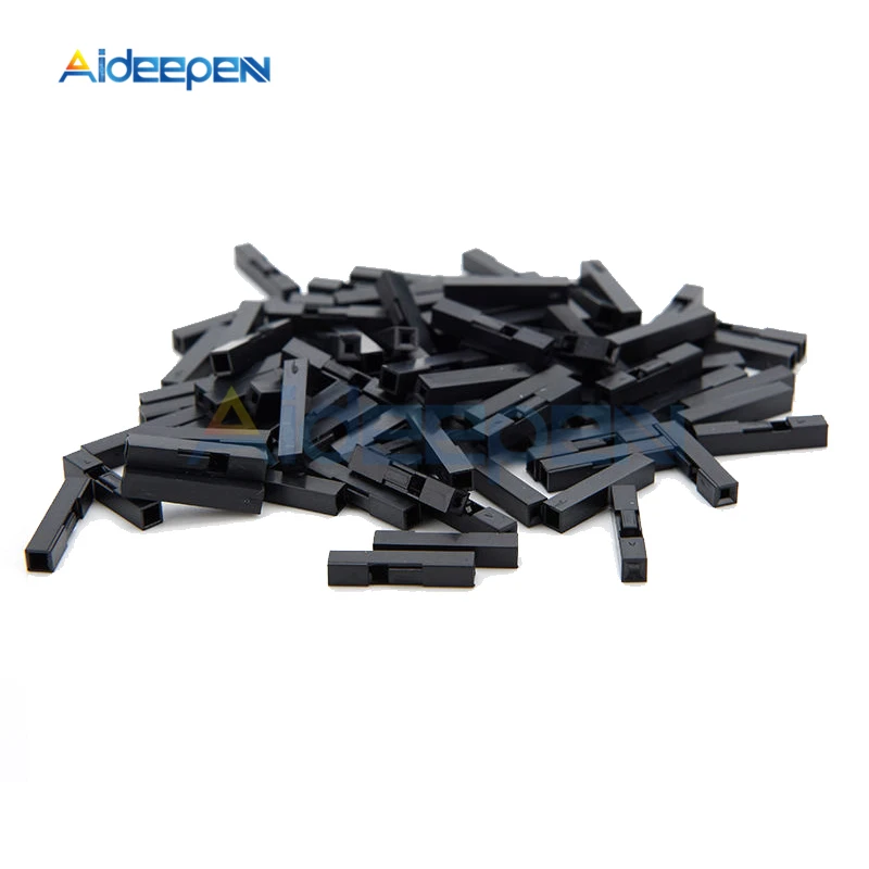 1000 pçs/set 1 pino 2 pinos 2.54mm macho/fêmea dupont jumper fio cabo conector terminal com caixa de plástico preto habitação caso escudo