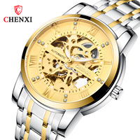 Fashion CHENXI Top Watches Men's Automatic Self-Wind Mechanical Wristwatches Male Luxury Stainless Steel Clock Relogio Masculino