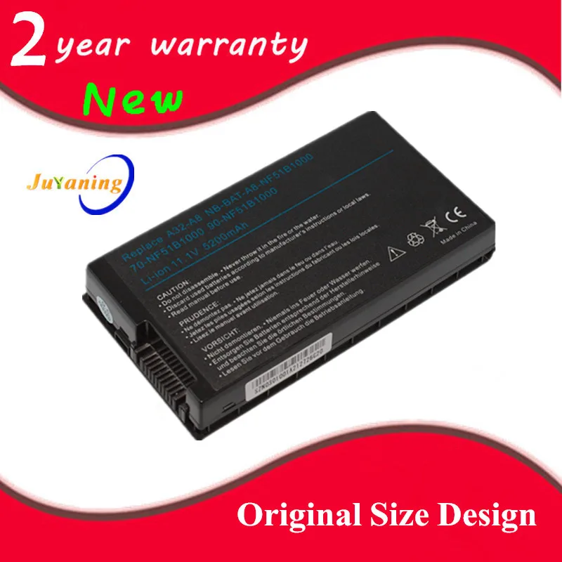 

6 cells Battery for ASUS A32-A8 A72DY A8Z F8 F8S A8A F8Sa Z99J A8E A8F A8Fm F8V A8H A8H X80 X80H A8Jv X80L A8M X80N