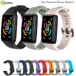 Silicone Wrist Strap For original Huawei Honor Band 6 Smartwatch Wristband Sport Bracelet Watch Band For Huawei Band 6 Belt hot