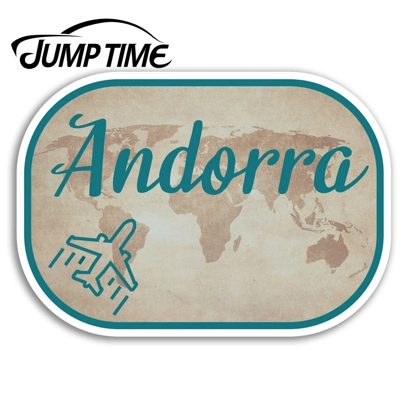 Jump Time Andorra Vinyl Stickers Holiday Travel Sticker Laptop Luggage Decal Truck Window Car Wrap Car Accessories