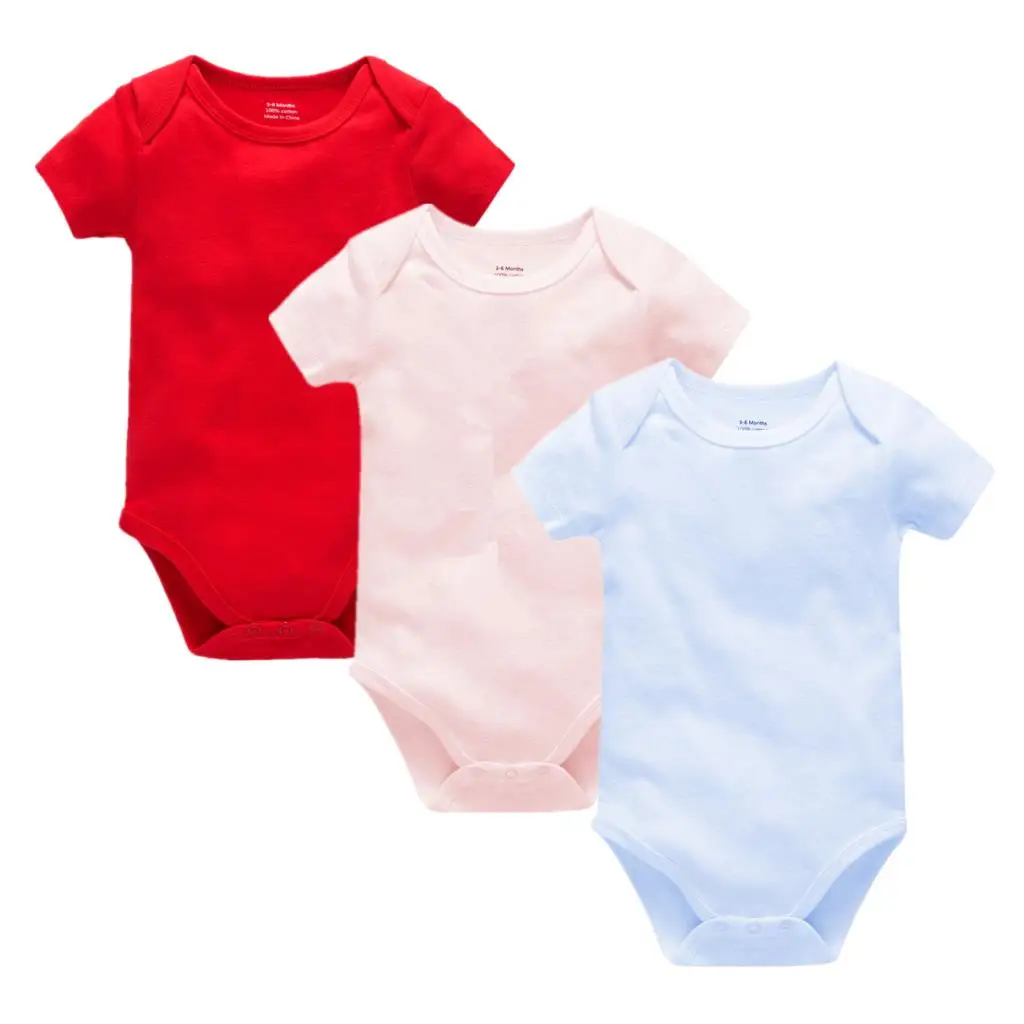 Spring Summer Baby Boys Clothes Bebes Solid Girls Clothing Bodysuits Baby Clothes Unisex 0-24M Newborn 100%Cotton Roupas de bebe