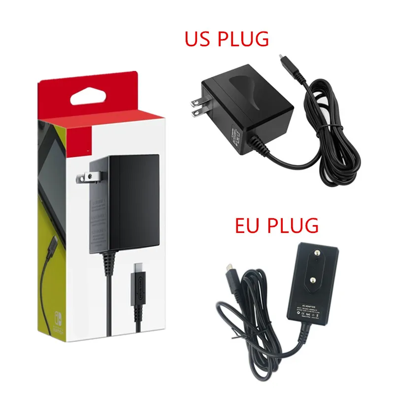 Original netzteil ladegerät für ns switch/lite oled gamepad us eu uk stecker ac adapter home wand typ c ladegerät buchse