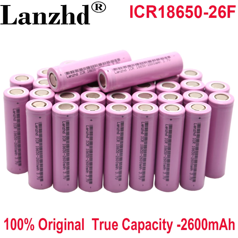 

10-40pcs 3.7V Battery 18650 Rechargeable batteries 2600mAh lithium Li ion Battery For Flashlight Laptop LED Mobile power Bank