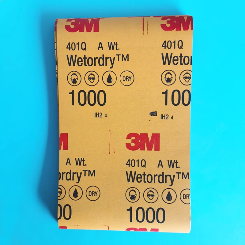 3M 사포 2000 1500 1200/1000 그릿 물 사포, 자동차 페인트 마감 연마 139*228mm