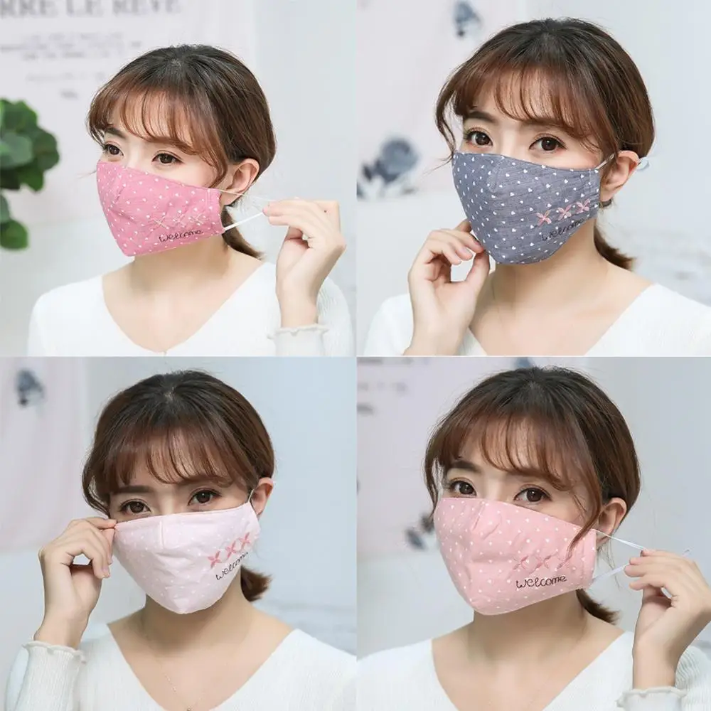 1pcs Summer 3D Cotton Mouth Mask Anti Dust Anti Haze Washable Reusable Women Face Mask Dustproof Healthy Mouth-muffle Masks