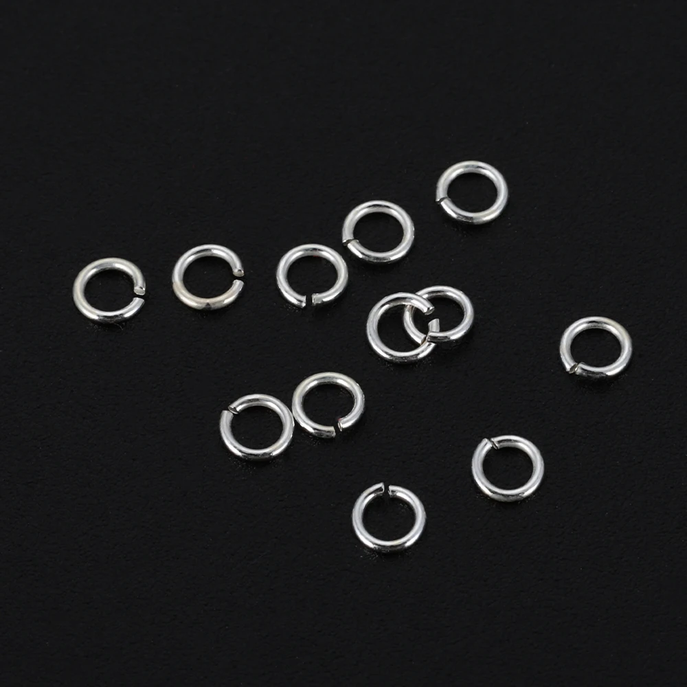 30-60pcs 925 Sterling Silver Open Jump Rings 3-6mm Split Ring Connectors for DIY Earrings Bracelet Jewelry Making Findings