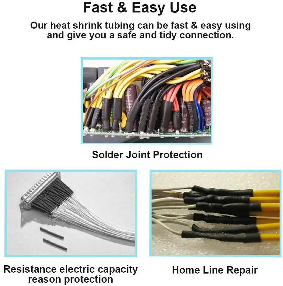 270 Teile/satz 3:1Sleeving Wrap Draht Auto Elektrische Kabel Rohr kits Schrumpf Schlauch Schläuche Polyolefin Gemischt Farbe